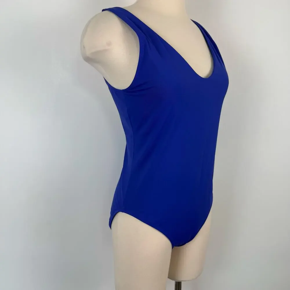 Athleta Seychelles One-Piece Swimsuit with Built-In Shelf Bra in Yacht Blue M